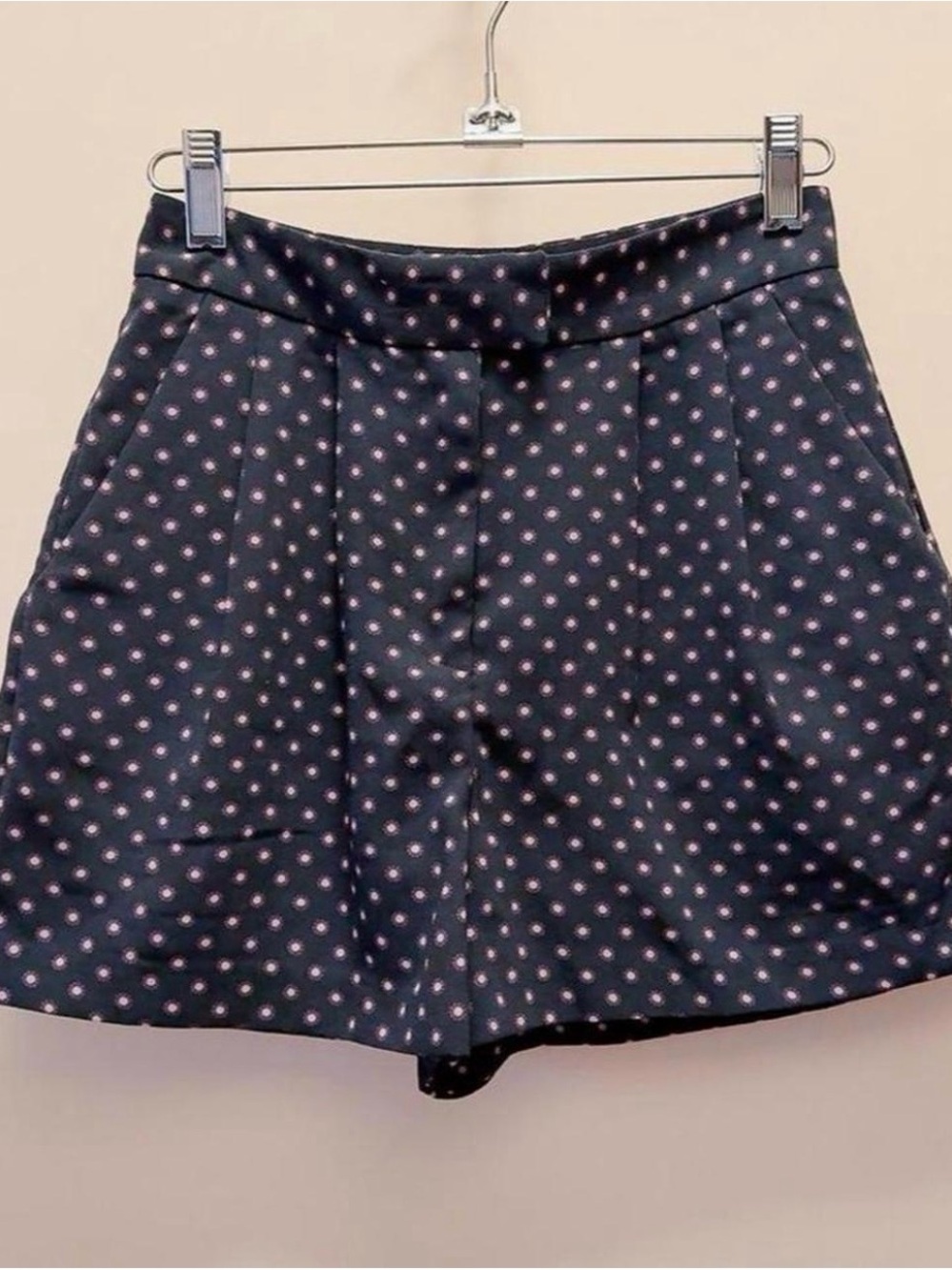 Jack Wills Navy Top with Pink Dot Print